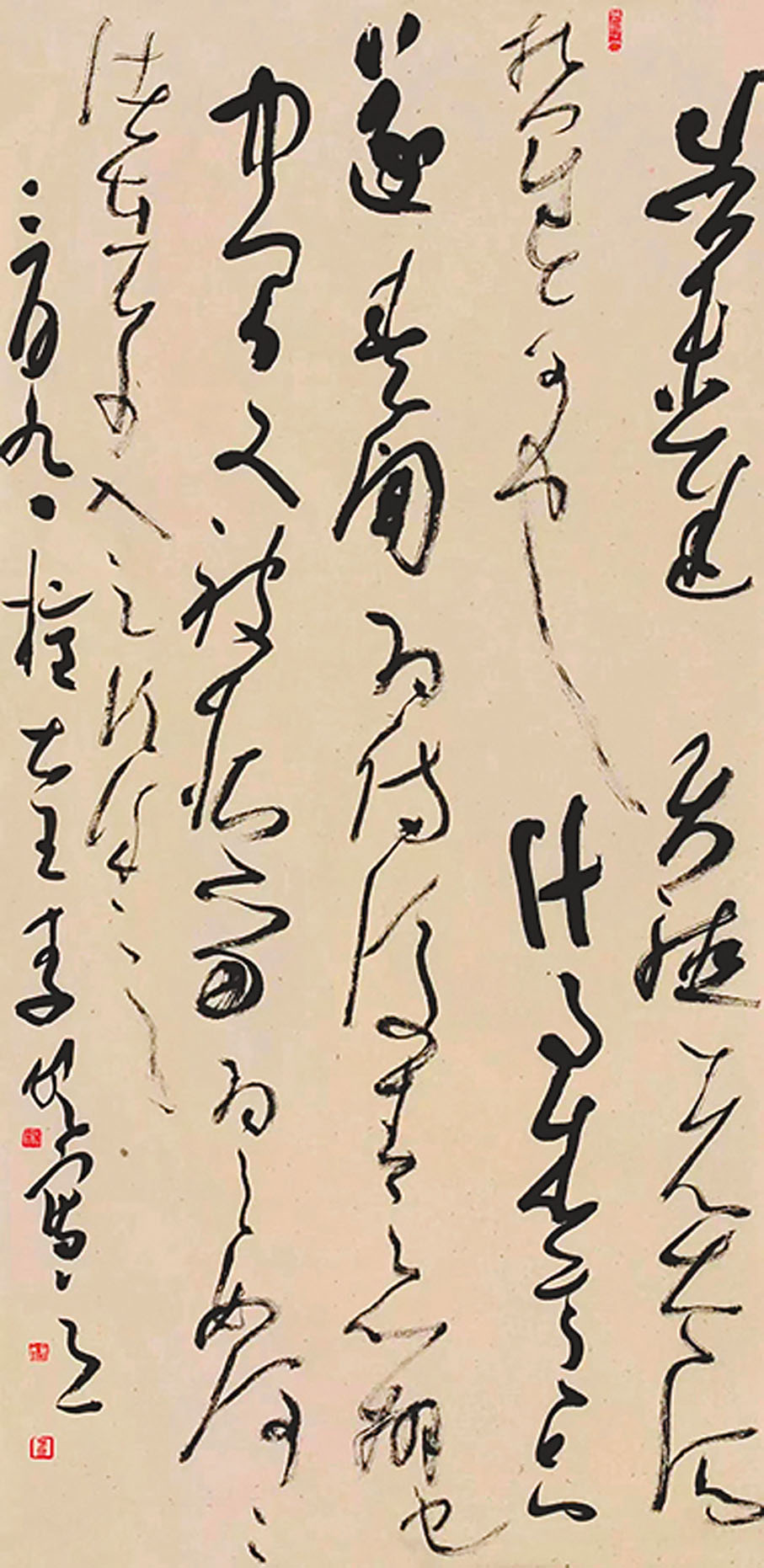 ●李明作品臨藤原佐理《頭弁帖》，68cm×138cm