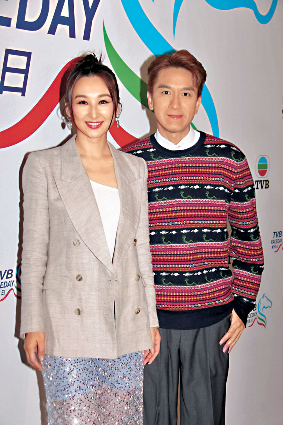 ●馬國明與高海寧近日忙為主演的賀歲片謝票。