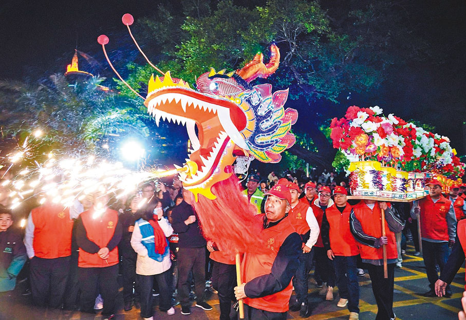 ●以「蛇舞杭城·非遺民俗邀你過大年」為主題的南陽花燈巡遊。