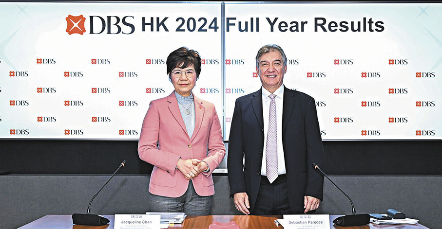 ●陳立珊（左）表示，集團貸款質素仍屬行業較佳水平。右為龐華毅。