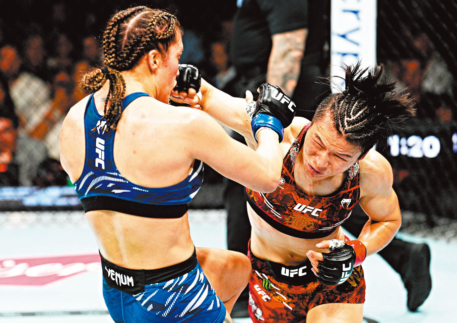 ●張偉麗連續第三次成功衛冕。 UFC供圖