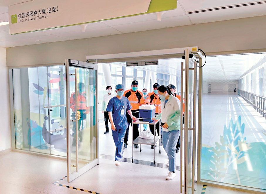 進入大樓　香港兒童醫院供圖