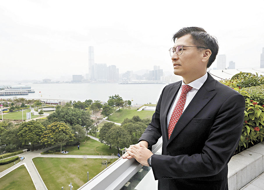 ●邱達根談及在中美博弈下,香港創科界可以貢獻力量。 香港文匯報記者曾興偉 攝