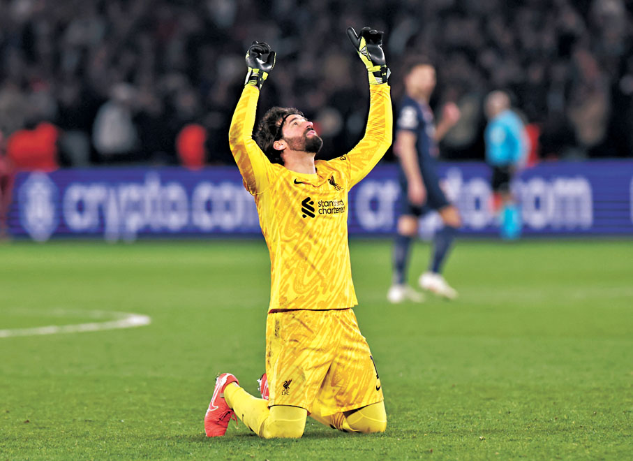 ●艾利臣比加指今場或許是自己職業生涯打得最好的一場比賽。  新華社