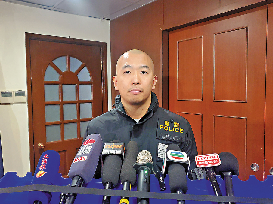 ● 警方昨日介紹案情。 香港文匯報記者劉友光 攝