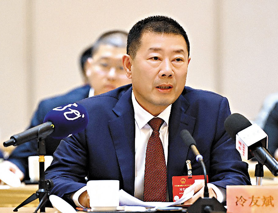 ●全國人大代表、飛鶴乳業董事長冷友斌。香港文匯報北京傳真