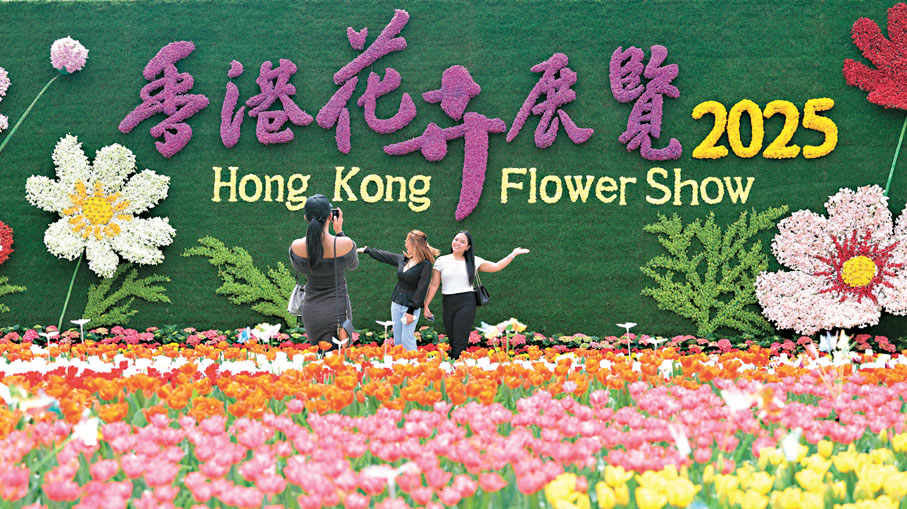 ●香港花卉展覽主題花立體花牆─「綻放英姿」