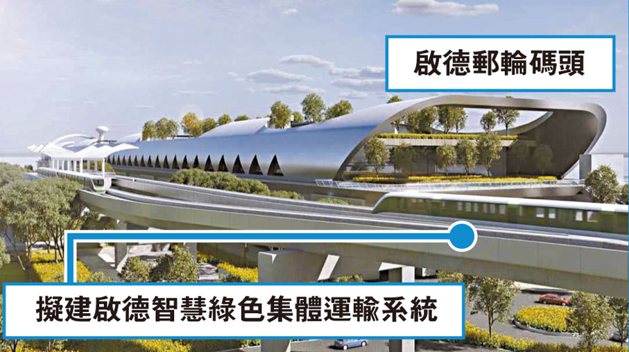●土木工程拓展署文件展示啟德智慧綠色集體運輸系統的效果圖。 土木工程拓展署圖片