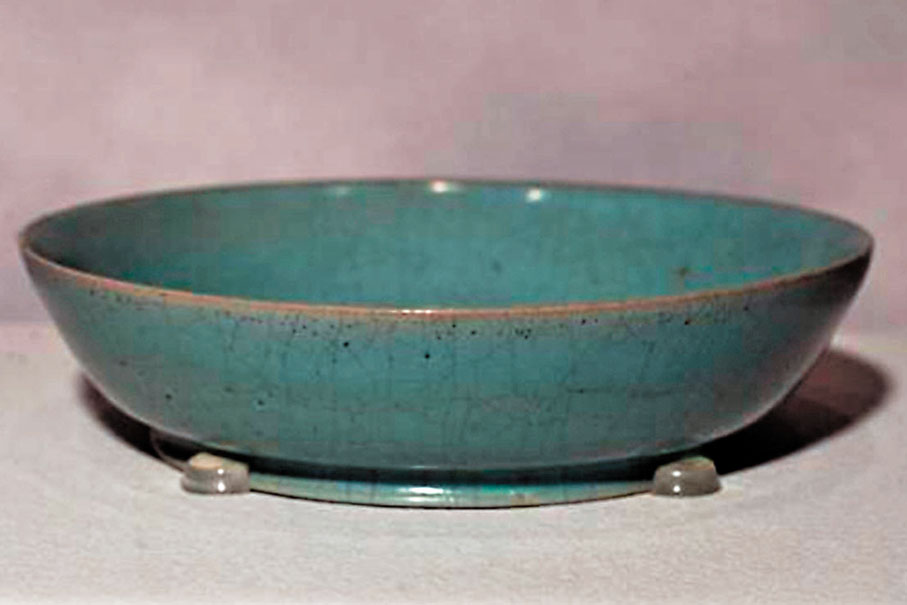 ●北宋  汝窯天青釉圓洗