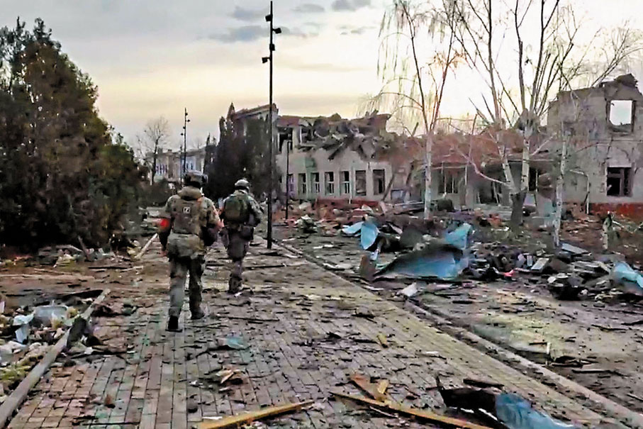 ●俄軍控制了庫爾斯克地區蘇賈鎮。法新社