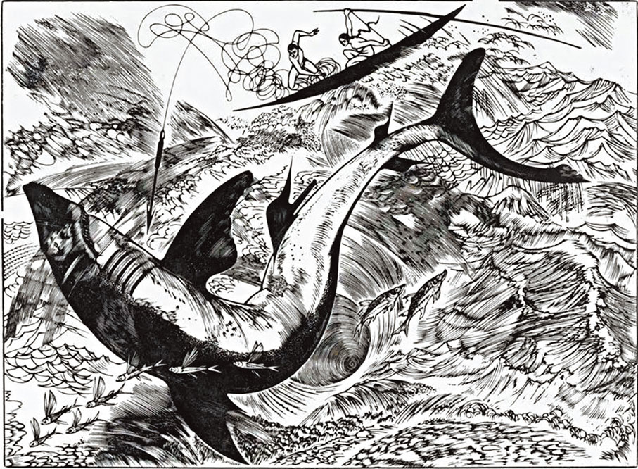 ●黃永玉代表作《春潮》。