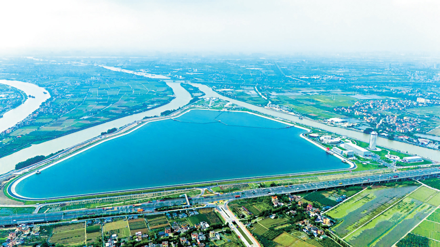 ●珠三角水資源配置工程在廣州南沙新建高新沙水庫,為南沙引入西江原水。 香港文匯報廣州傳真
