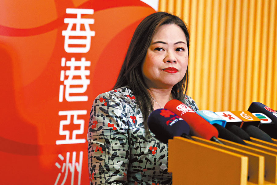 ●羅淑佩會見傳媒。香港文匯報記者萬霜靈 攝