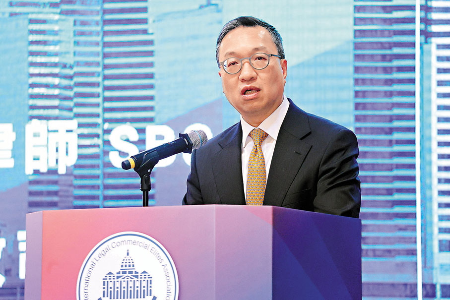●林定國致辭時表示,香港國際化的環境是最能協助國家進一步對外開放的一環。
