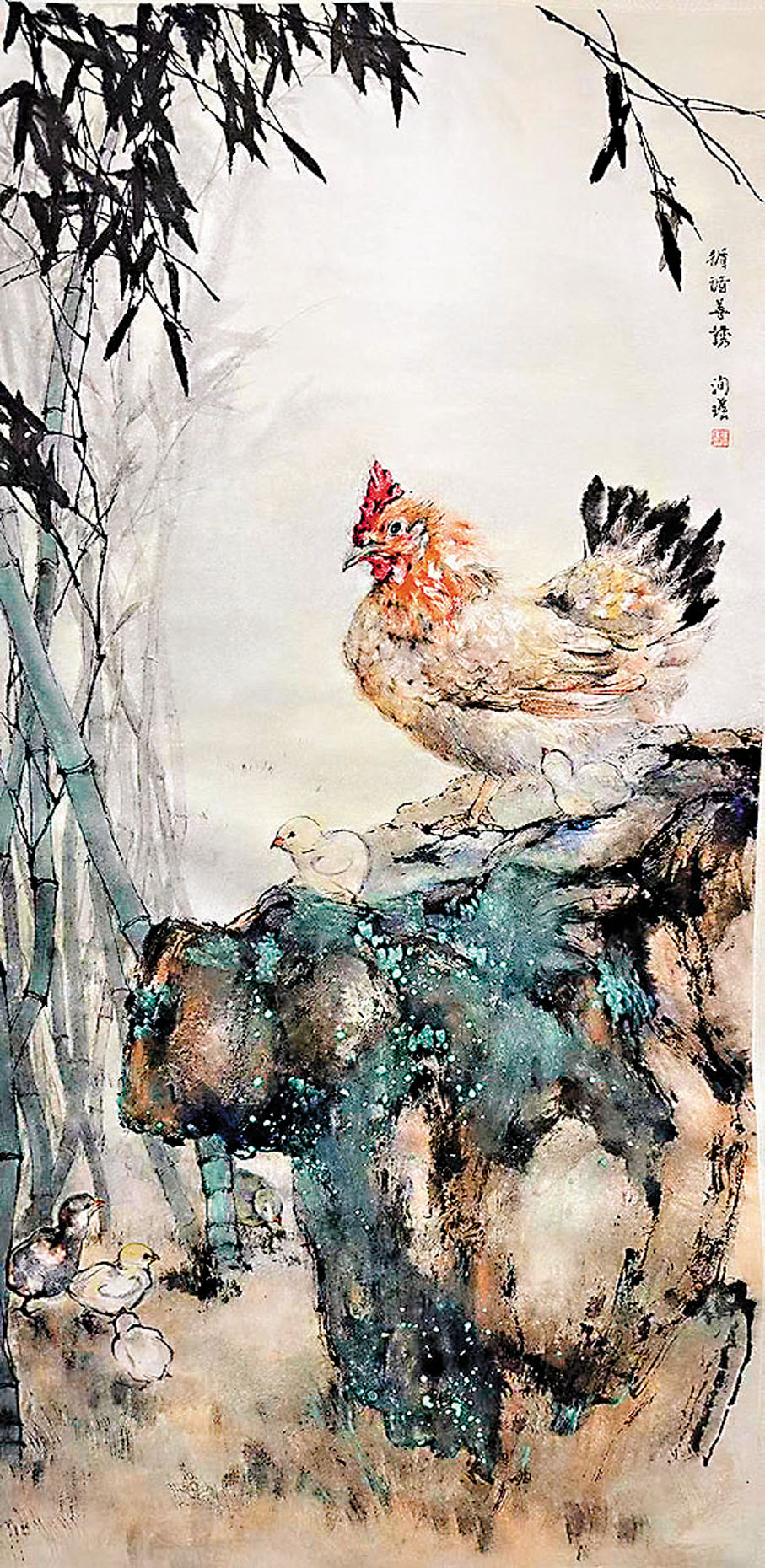 ●何洵瑤作品《循循善誘 》。作者供圖
