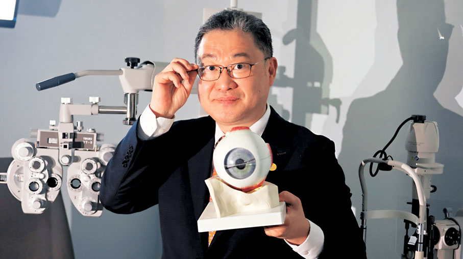 ●何明光計劃日後在理大成立視疲勞功能測試中心。香港文匯報記者黃艾力 攝