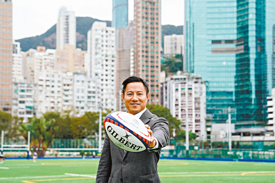 ●卓銘然喜見香港欖球在啟德展開新篇章。