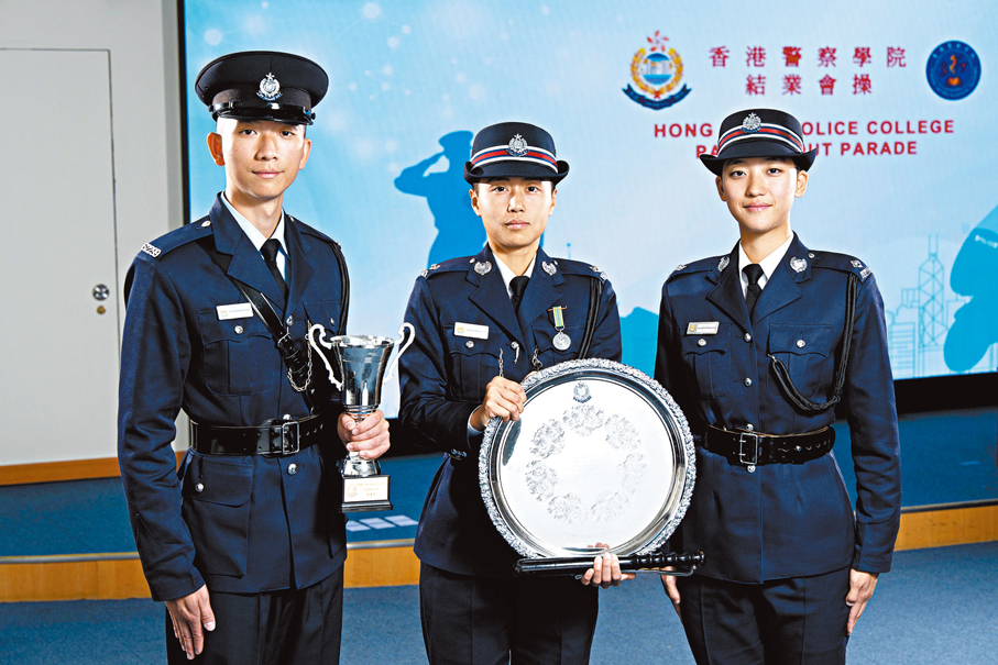 ●左起:陳榮熙、李嘉琪及李夢婷。 警方圖片