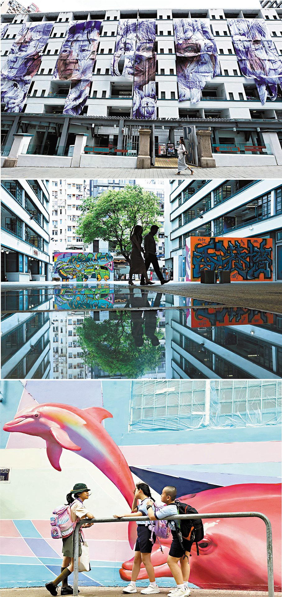 HKwalls 街頭藝術節2025 ●來自國際和本地的藝術家,把遍布中西區的牆壁變成原創藝術作品。香港文匯報記者曾興偉 攝