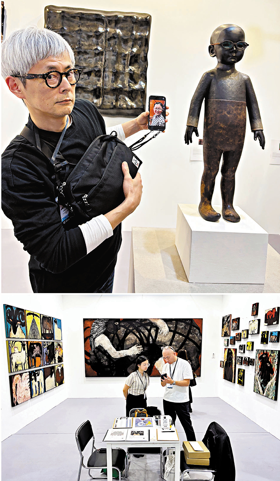 Art Central 2025 ●展覽展出逾500名藝術家作品。 香港文匯報記者萬靜波 攝
