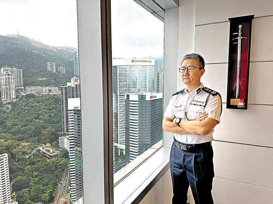 ●一哥回顧36年警務生涯,指修例風波是最大挑戰。資料圖片