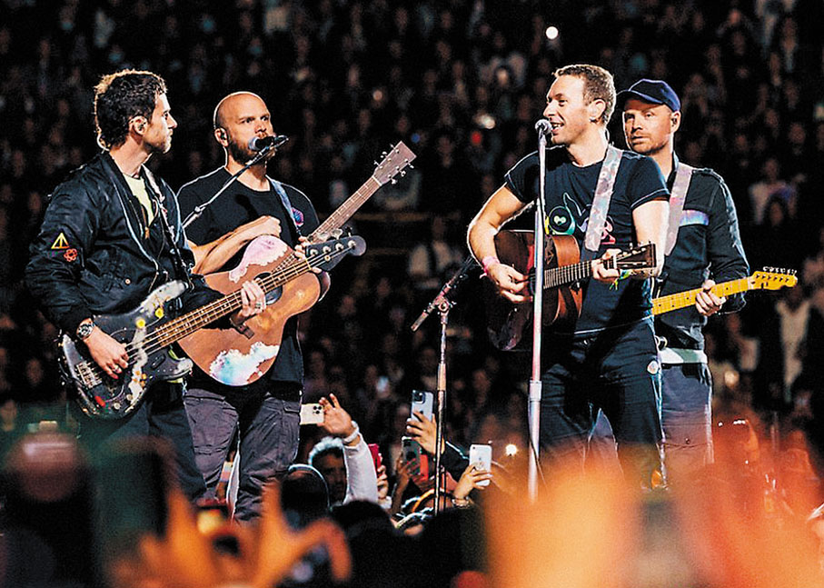 ●英國殿堂級酷玩樂隊(Coldplay)將於明天起在香港啟德主場館登台演出。資料圖片