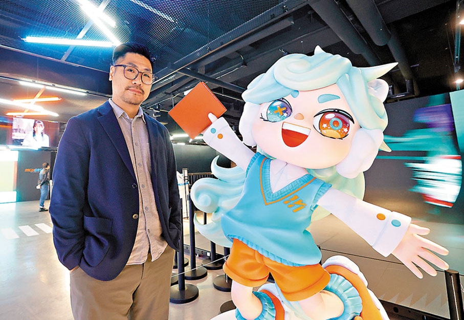 ●INCUBASE Studio創辦人兼行政總裁葉宜昌表示,計劃在K11旗下物業及商場引入INCUBASE Studio的展覽項目,為物業帶來新世代消費者。香港文匯報記者郭木又 攝