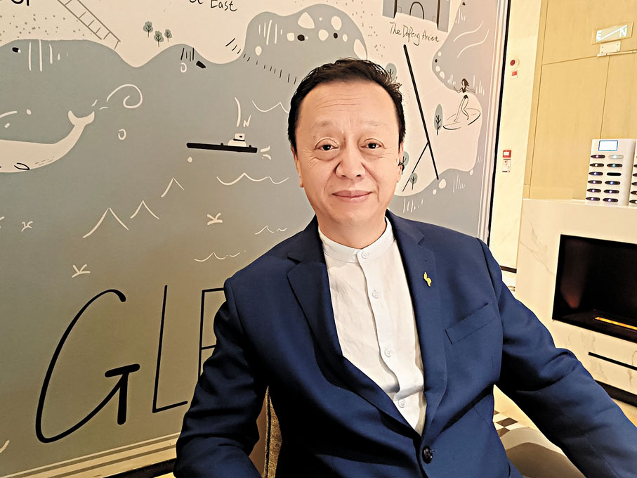●美中電商貿易協會創會會長謝建華。香港文匯報記者李昌鴻  攝