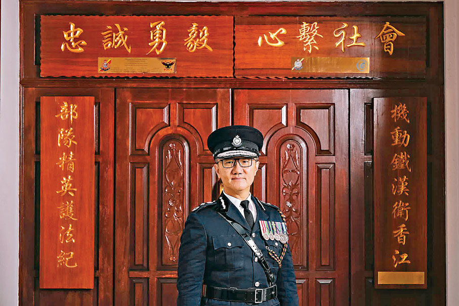 ●蕭澤頤接受《警聲》訪問。 《警聲》圖片