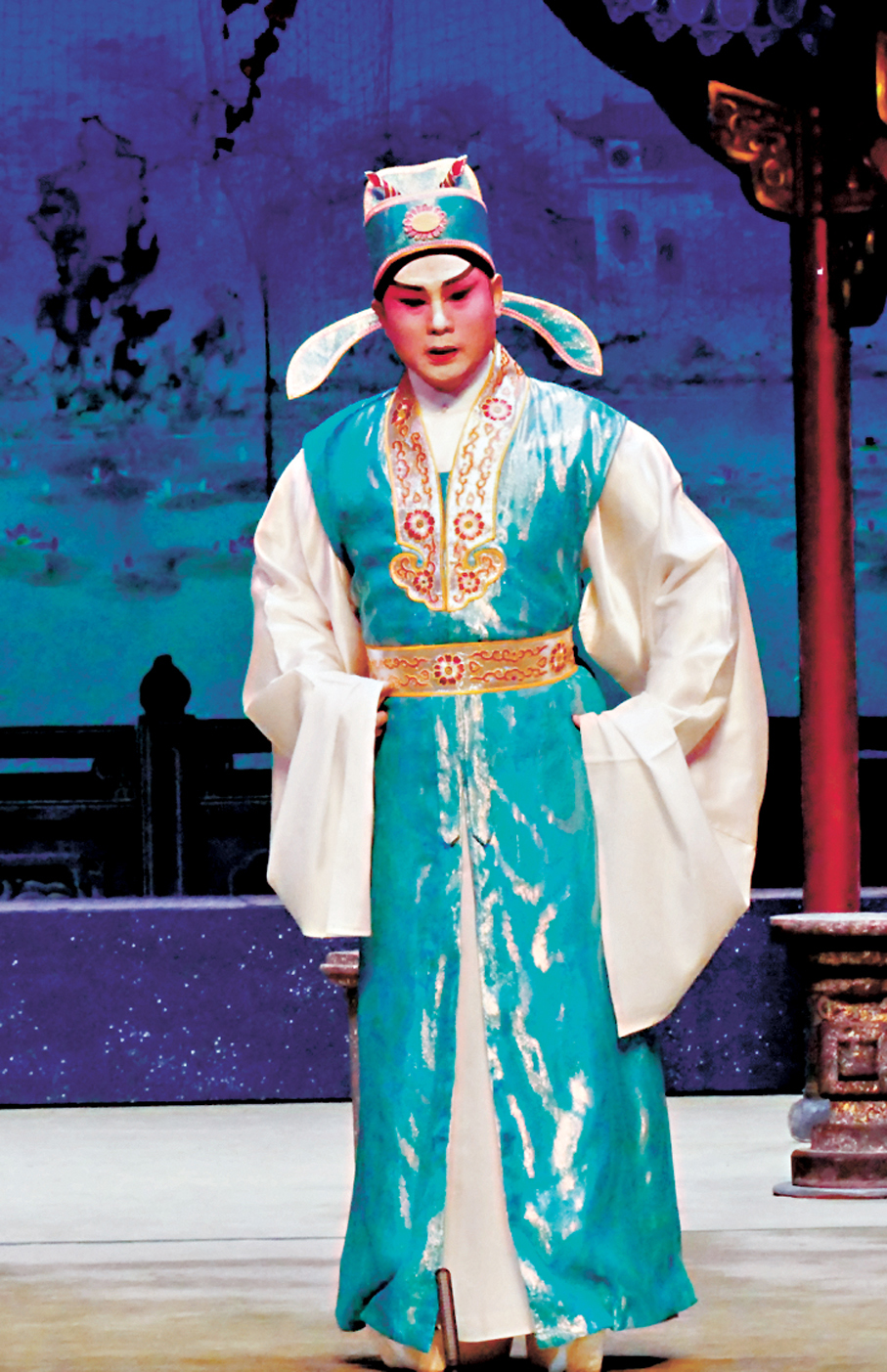 ●龍貫天會和林穎施合演《紫釵記》。