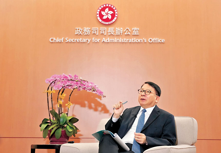 ●陳國基強調,國家安全不僅包括武力等傳統意義上的軍事安全,近期美國宣稱加徵「對等關稅」亦威脅國家安全中的金融安全領域。 大公文匯全媒體記者林少權 攝