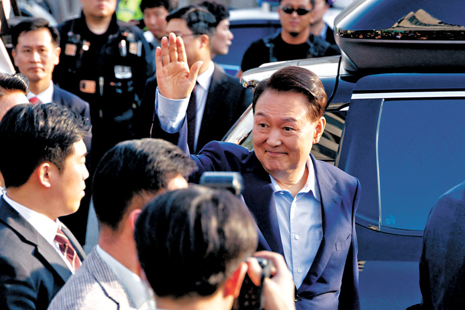 ●尹錫悅上周五搬離總統官邸。路透社