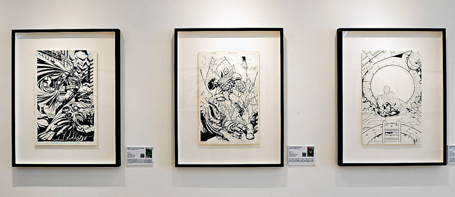 ●現場展出Pat的原創漫畫藝術黑白手稿。