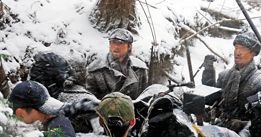 ●電影在暴風雪下拍攝。