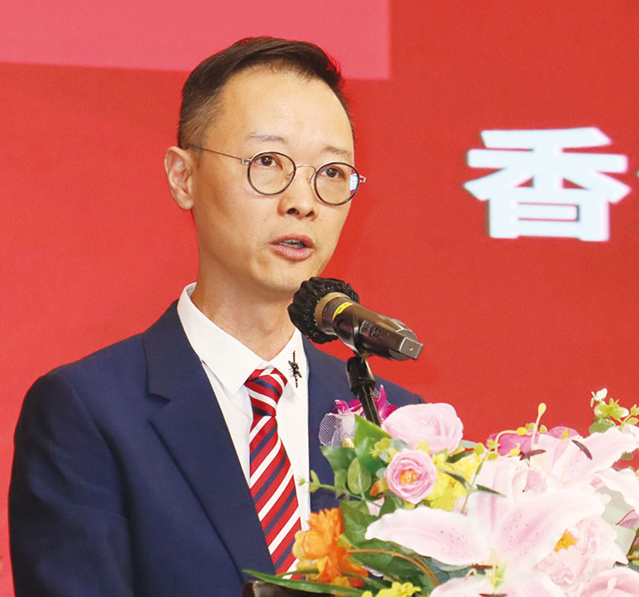 ●梁毓雄致辭。