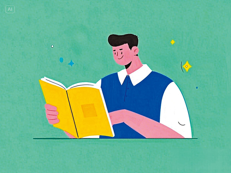 ●讀書是很快樂的事情。 AI繪圖