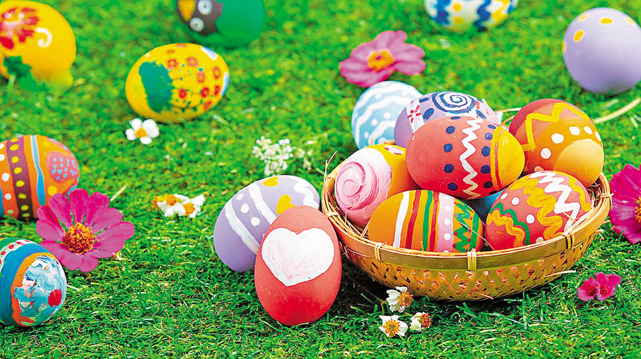 ●寓意新生命和重生的彩繪復活蛋。作者供圖