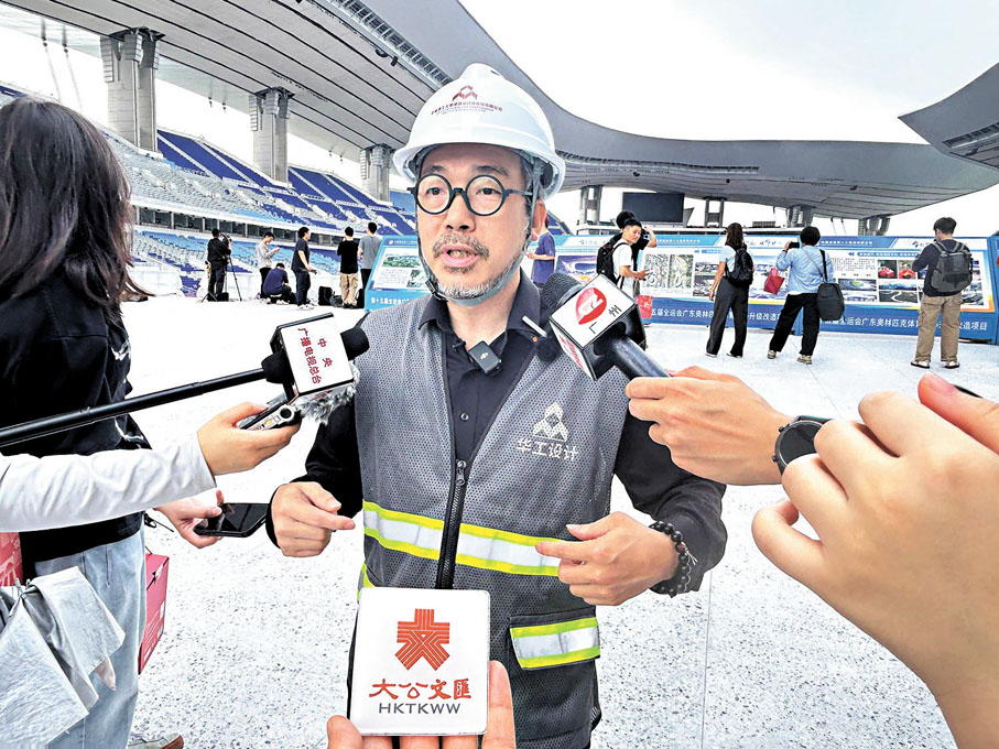 ●羅建河介紹，廣東奧體中心將成為人民的體育公園。