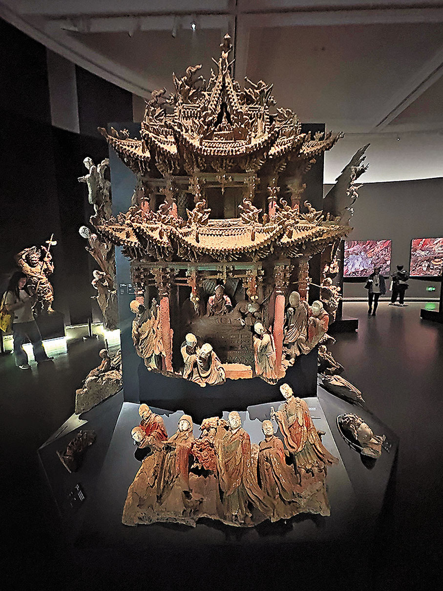 ●藉助3D打印技術呈現的陝西藍田水陸庵懸塑展品。