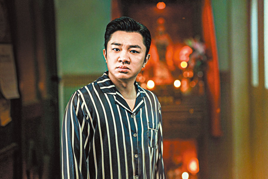 ●王祖藍戲中演打老婆的上海賤男角色。