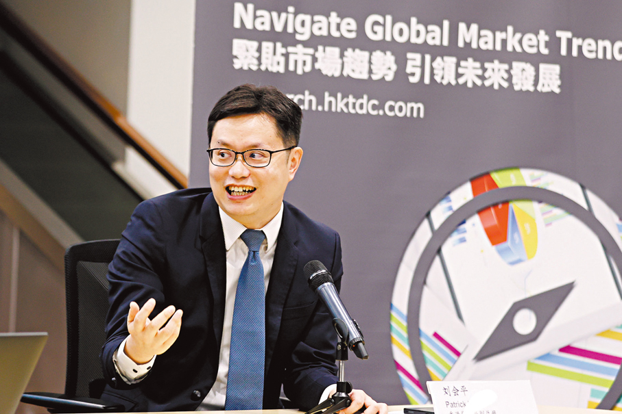 ●貿易發展局副總裁劉會平。香港文匯報記者萬霜靈 攝