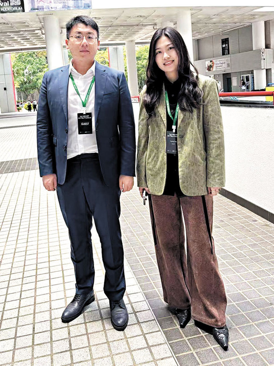 ●入圍AI短片作品導演唐譽瑛（右）與魏征。
