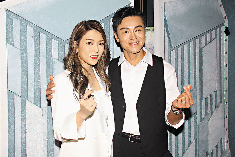 ●連詩雅與黃浩然首演音樂劇。  達里 攝