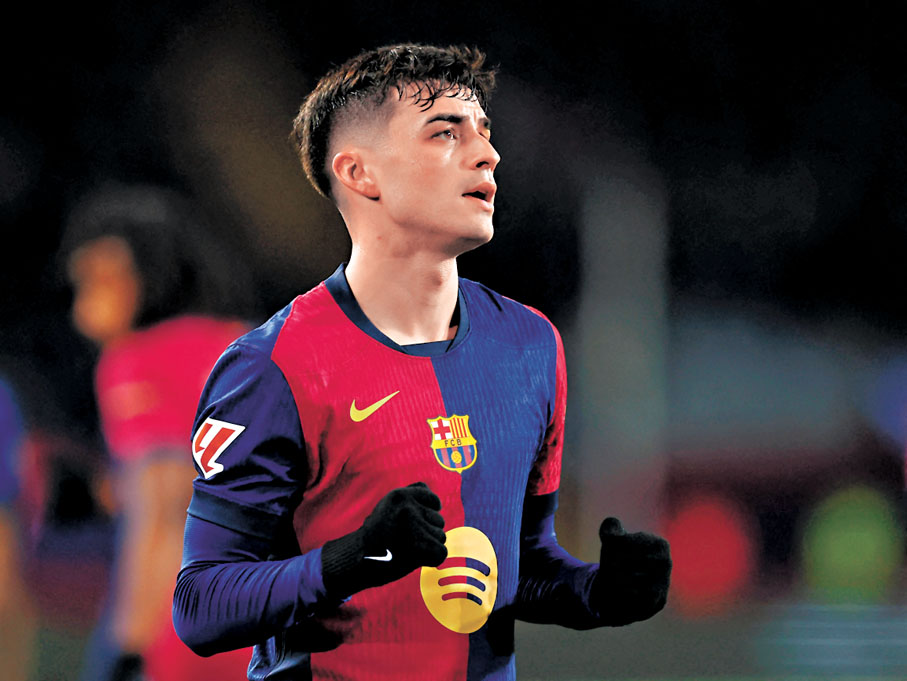 ●柏迪在巴塞中場助攻助守。  資料圖片