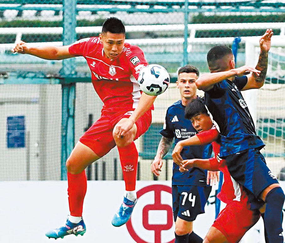 ●黃浩然（左）在南區獲得更多上陣機會。冠忠南區Ig圖片