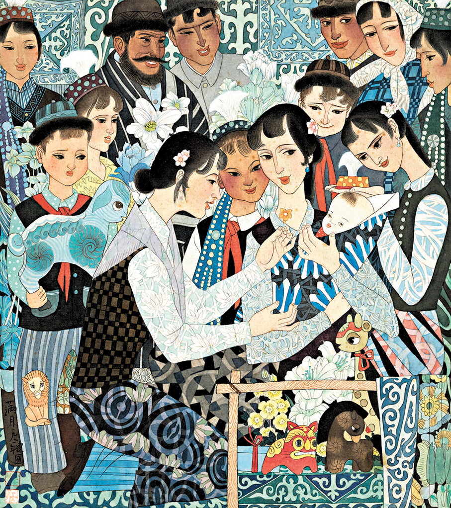 ●《滿月》39x34cm  絹本工筆重彩（ 1981年）