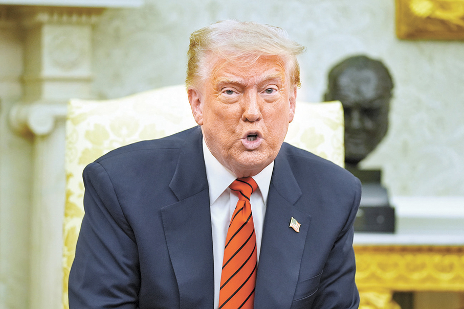 ●特朗普被指借關稅戰擴大美衛星網絡服務，圖與中國競爭全球電訊領域。  資料圖片