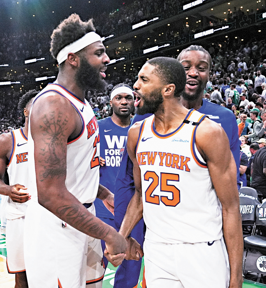 ●布里捷斯（25號）帶領紐約人於塞爾特人主場再贏一仗。  美聯社