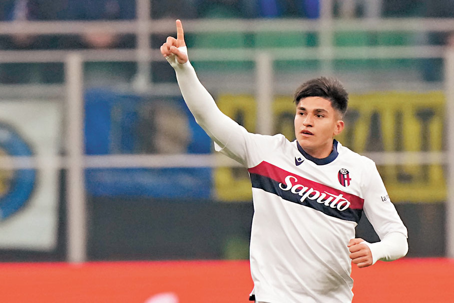 ●年僅20歲的卡斯特羅是博洛尼亞的爭勝奇兵。 資料圖片
