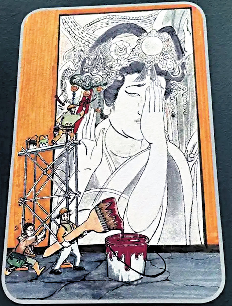 ●參展作品《如此保護文物》。馮雷 攝
